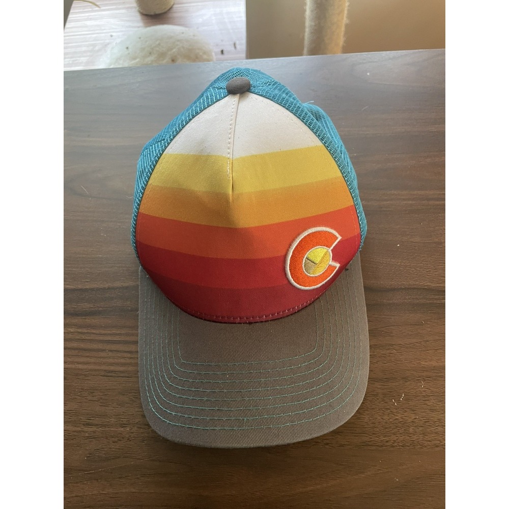 Yo Colorado Snapback Hat Trucker Multicolor Sun Striped Mesh